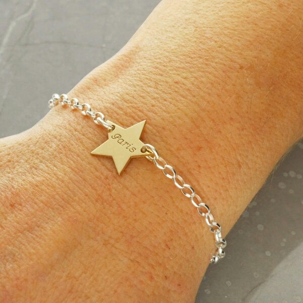 Christopher James of London Sterling Silver Belcher Link Bracelet With Personalised Charm