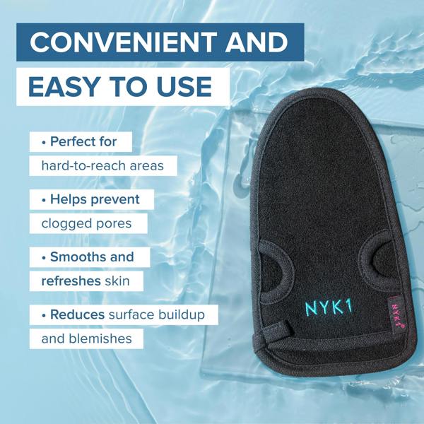 NYK1 Exfolimitt Spa Mitt (Black / Pink)