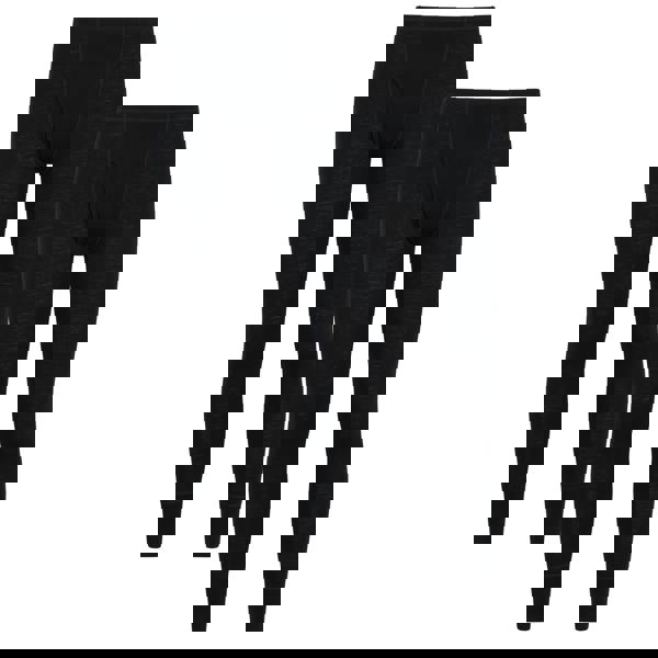 Mountain Warehouse Mens Merino Wool Base Layer Bottoms (Pack of 2) - Black - 