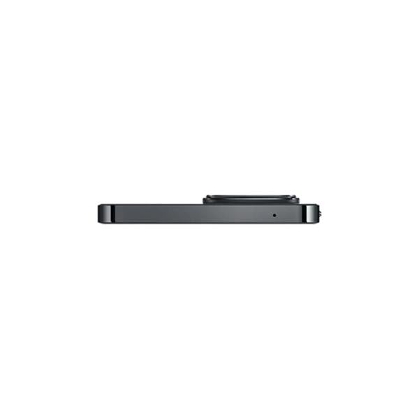 Black electronic device on a white background