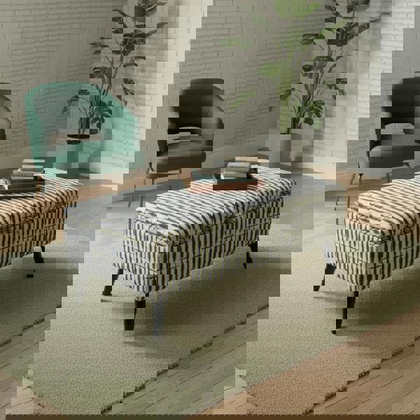 Upholstered Ottoman Storage Bench – Multi - Purpose Footstool, Seat & Coffee Table with Hidden Storage - ISTOOLS