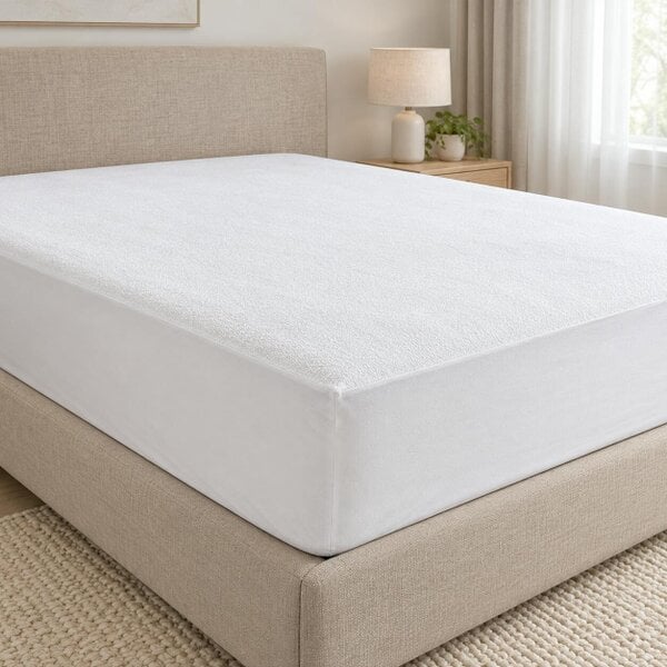 Night Zone Waterproof Terry Mattress Protector – Soft Microfibre Fitted Mattress Cover