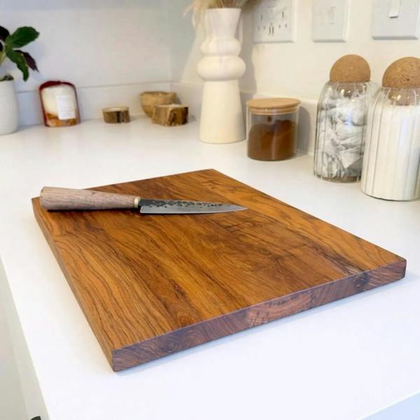 Giraffes & Craftz Teak Cutting Board - Real Teak Chopping Board And Serving Board