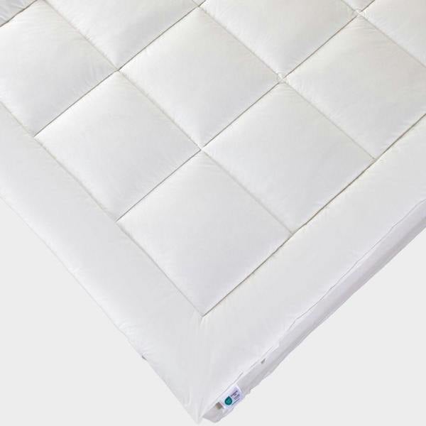 HOMESCAPES Premium Wool Mattress Topper - Deep Fitting Comfort