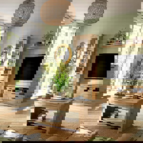 Furniture To Go Corona Narrow Display Cabinet in Artisan Oak