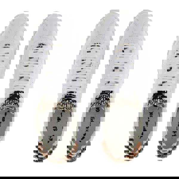 Superga Womens/Ladies 2843 Sport Club S Deer Print Cowhide Leather Trainers - White/Brown/Marshmallow - 