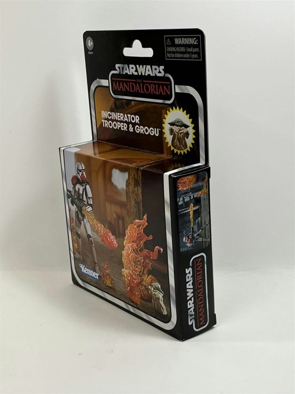incinerator trooper and grogu the mandalorian deluxe 3.75 hasbro f5574