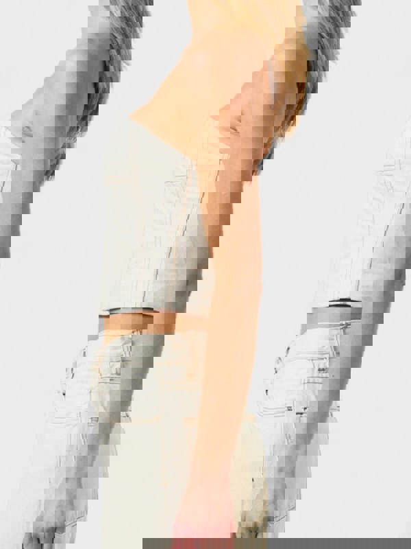 AMIRI Ma Bustier Bandeau Top Alabaster - Womens