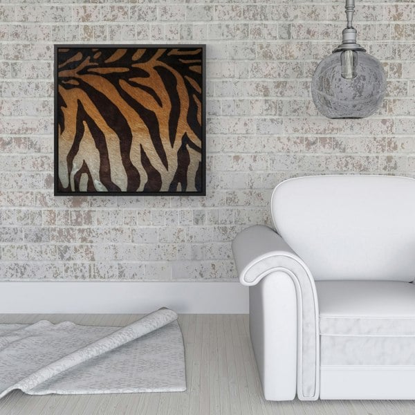 Warren Reed Tiger Skin Print Framed Canvas