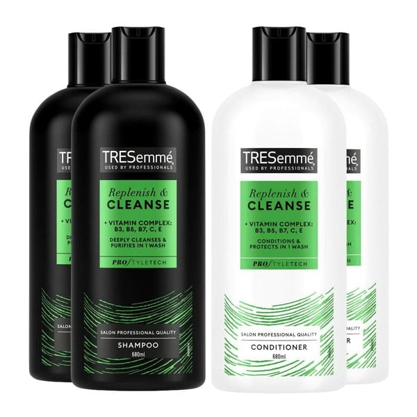 TRESemmé Shampoo & Conditioner Set 680ml w/ Vitamins B, C & E for All Hair Types