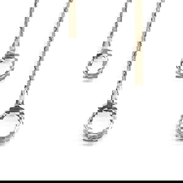 Sand Brown Montrose Silver and Rope Bracelet