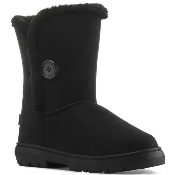 VIVA Freya: Womens Single Button Faux Fur Lining Mid-Calf Winter Boots