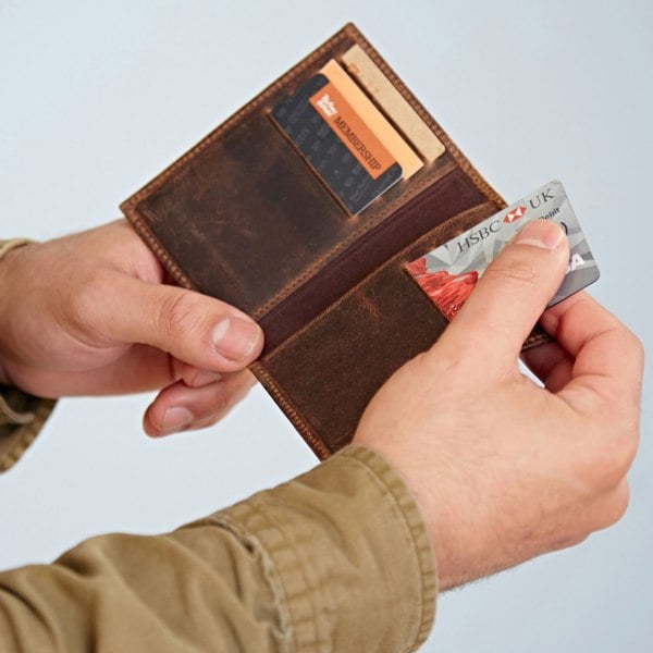Paper High Buffalo Leather Credit Card Holder