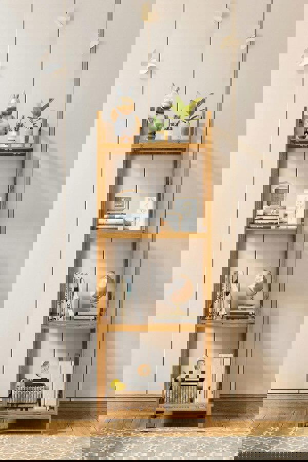 Living and Home 4 Tier Wood Audriel Bookcase