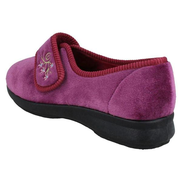 DB Shoes Ladies DB Shoes 2V Fitting Strap Fastening Slippers Caroline 2