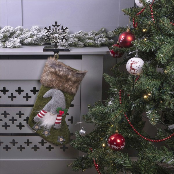 St Helens Luxury Gonk Xmas Stocking, Green