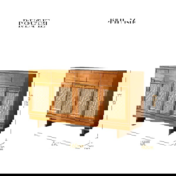 Hadza Narrow Sideboard, Solid Wood-Weilai Concept-Weilai Concept