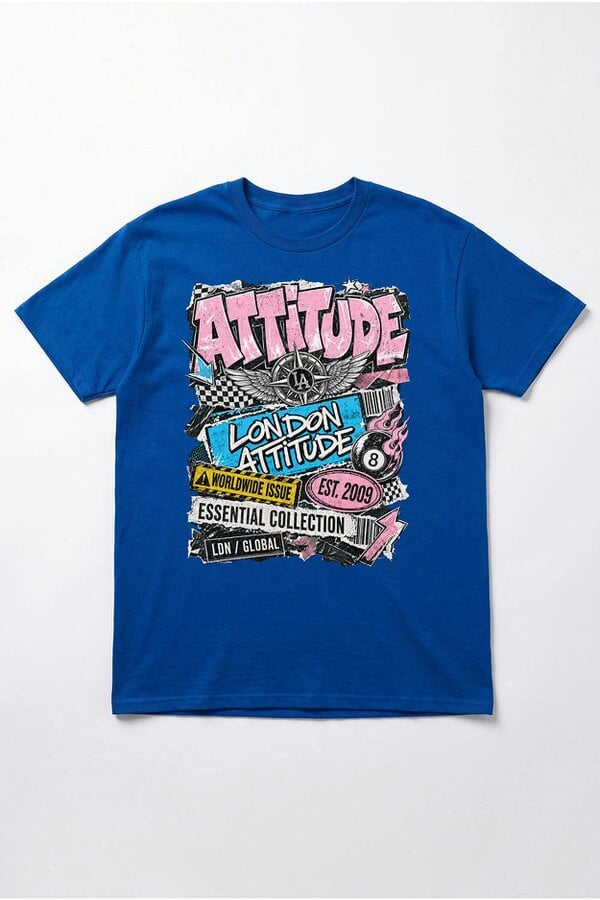 London Attitude Retro Graphic Oversized Heavyweight Streetwear T-Shirt