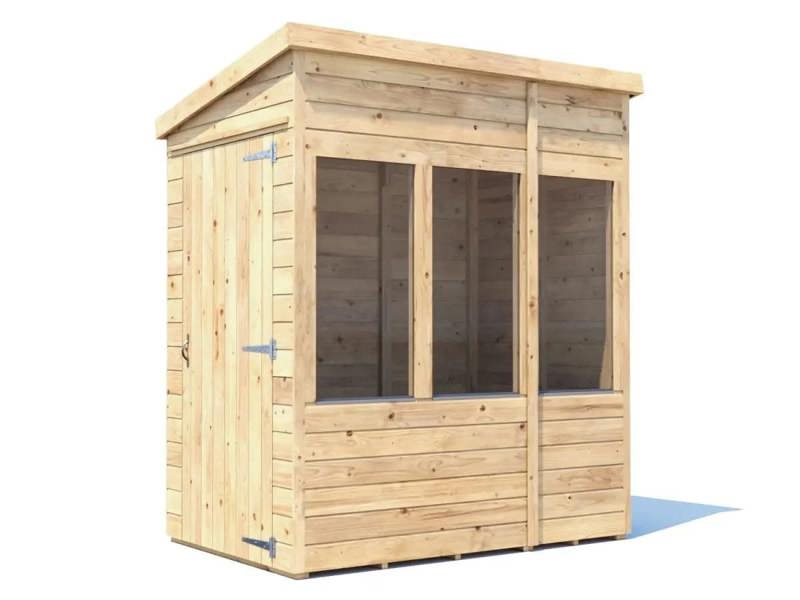 Dunster House Potting Shed Pent Roof W4' x D6' (W1.2 x D1.8m) Superfelt, Overlord Modular