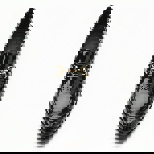 Dolcetto Men’s Black Patent PU Slip On Loafers