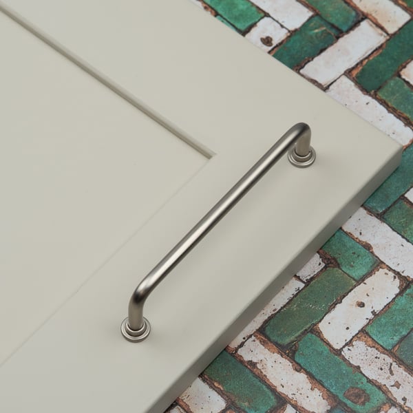 Handle & Home Satin Nickel Curved Pipe Handles