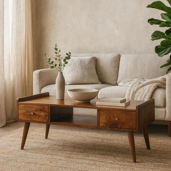 Wyld Haus Volterra Chestnut Elevated Mango Wood TV Media Unit