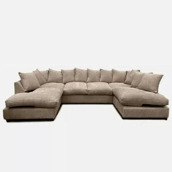 Snug Furniture Preston U Shaped Jumbo Cord Scatter-Back Corner Sofa