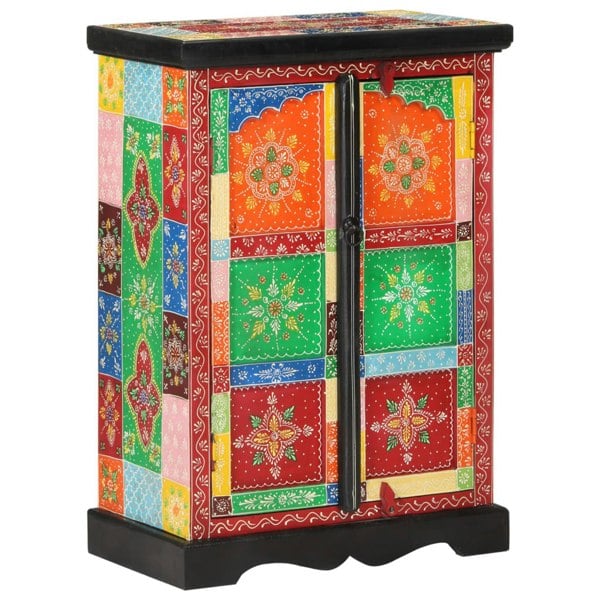 Berkfield Hand Painted Sideboard with Doors 53x30x75 cm Solid Wood Mango