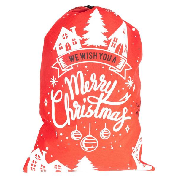 48cm Red Felt Merry Christmas Sack for Festive Gift Giving and Seasonal Home Decor image 3