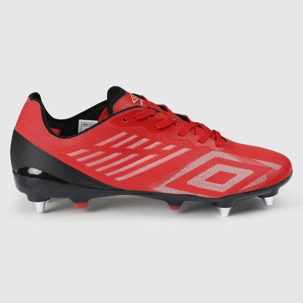 Umbro Mens Velocita Decima Pro Soft Ground Football Boots - Equestrian Red/Silver/Black