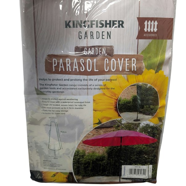 Samuel Alexander Kingfisher Waterproof Garden Parasol Cover 18cm x 28cm x 150cm