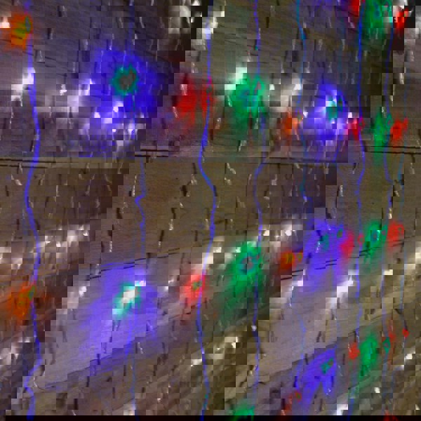 Samuel Alexander Premier 240 LED 1.5m x 2m Tall Cascading Waterfall Curtain Light - Multicoloured