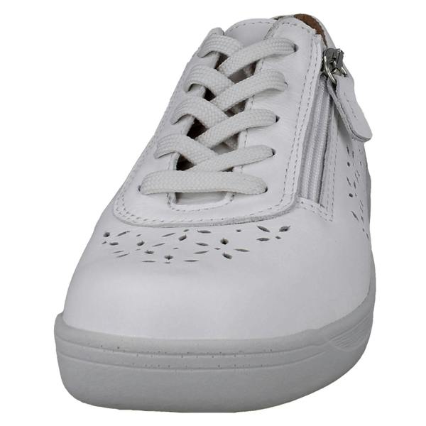 DB Shoes Ladies DB Shoes Floral Cut Out Leather Trainers Kaunas