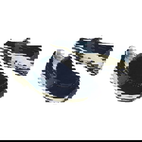 Atlas For Men Mens Leather Elasticated Gusset Loafers - Navy/Blue