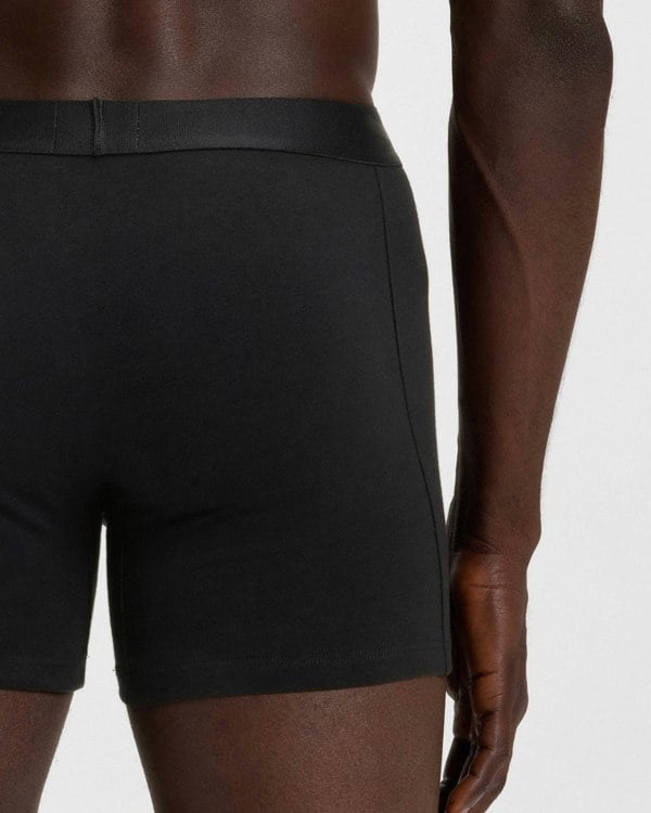BOSS Orange 3-Pack Mens Stretch Cotton Boxer Briefs - Black 001