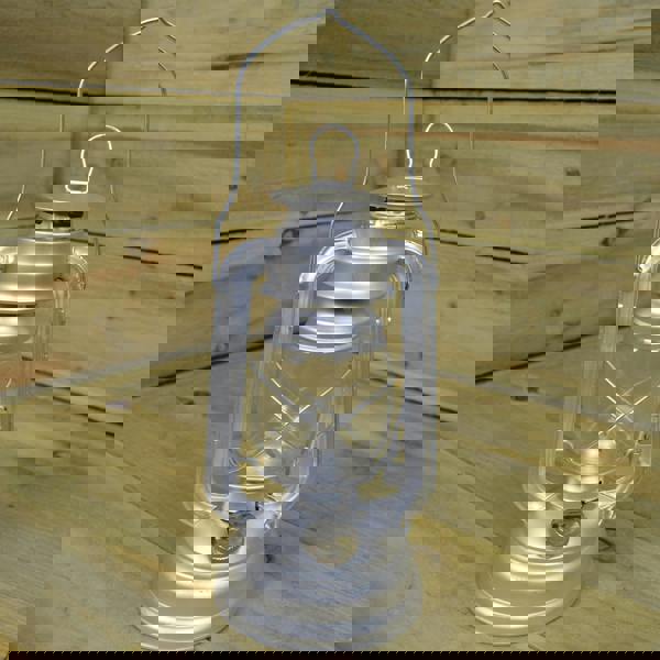 Samuel Alexander 10" Paraffin Hurricane Camping Lantern Light - Silver