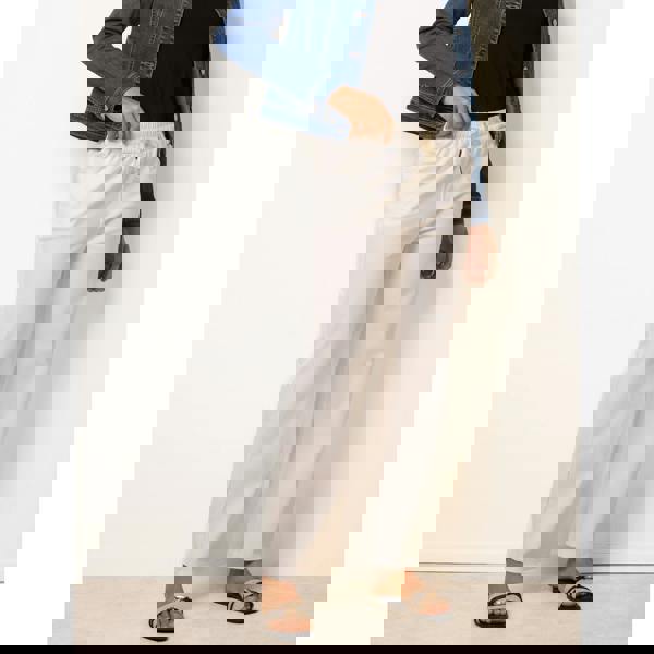 Blue Vanilla Elasticated Trousers With Tie