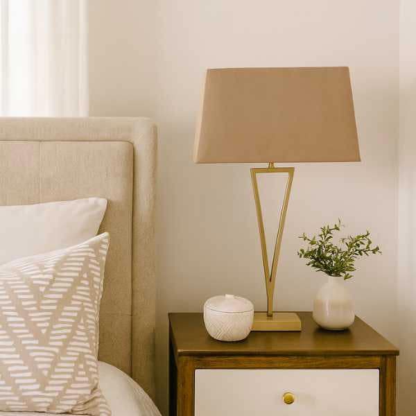 Pagazzi Lighting Lizzie Antique Brass & Champagne Touch Table Lamp