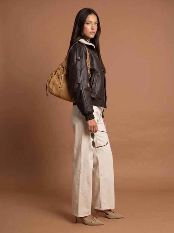 Urban Bliss PU Borg Bomber Jacket