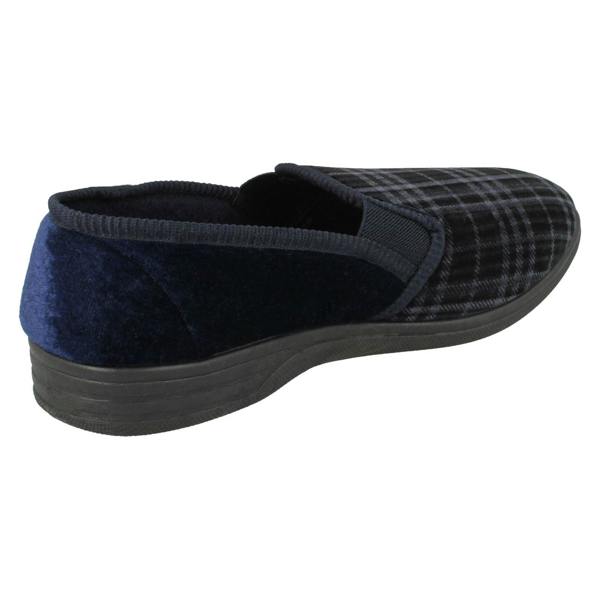 Spot On Mens Spot On Checked Slippers