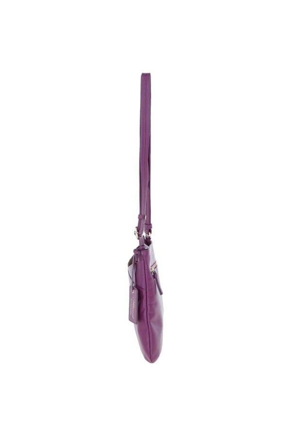 Ashwood Curve Zip Top Leather Cross Body Bag: 64640/curve