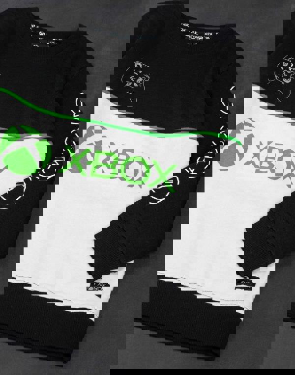 Xbox Boys Black Logo & Controller Graphic Print Sweatshirt