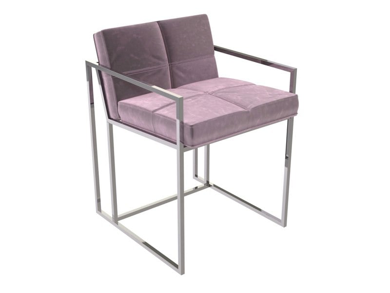 Blush Pink Velvet Dining Chair by Gillmore
