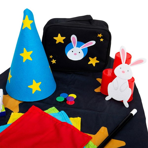 Bigjigs Toys Magicians Costume - 12 Piece Kids Magic Set, Pretend Play Gift for 3+