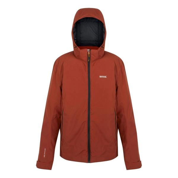 Regatta Mens Frelton Waterproof Insulated Jacket - Red Ochre/Black