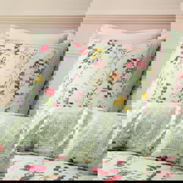 Catherine Lansfield RHS x Catherine Lansfield Birds In Bloom So Soft Duvet Cover Set Green