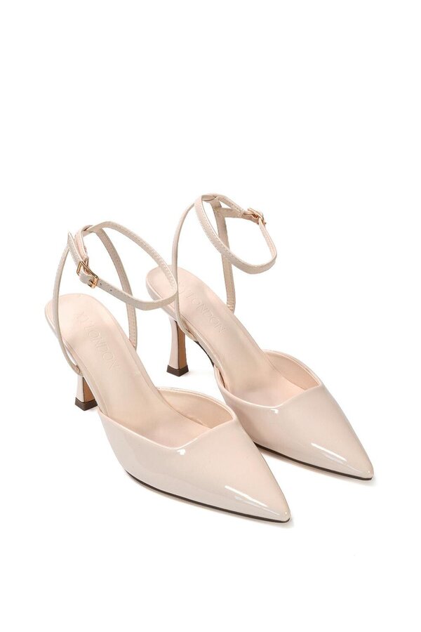 XY LONDON Pointed Toe Stiletto Heels With Ankle Strap