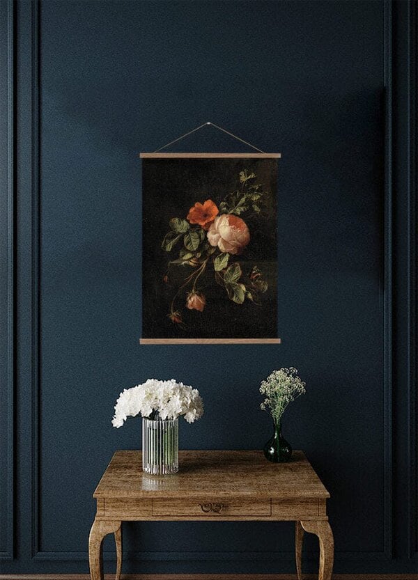 Love Frankie Vintage Old Dutch Rose Floral Wall Hanging