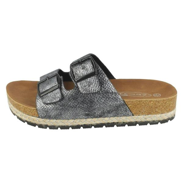 Spot On Ladies Spot On Double Strap Mules F10898
