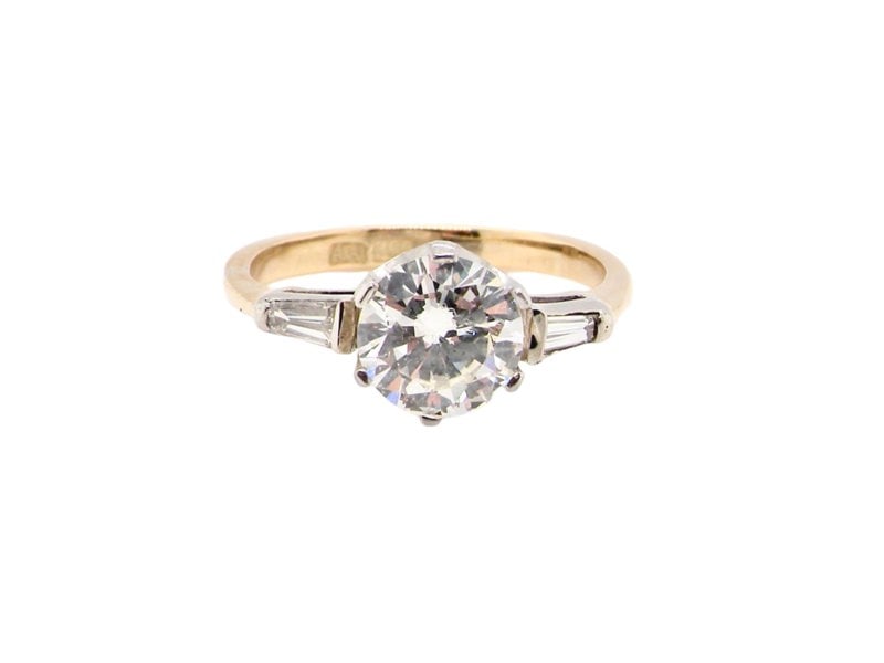 Vintage Tom A Fine 1ct+ Solitaire Diamond Ring